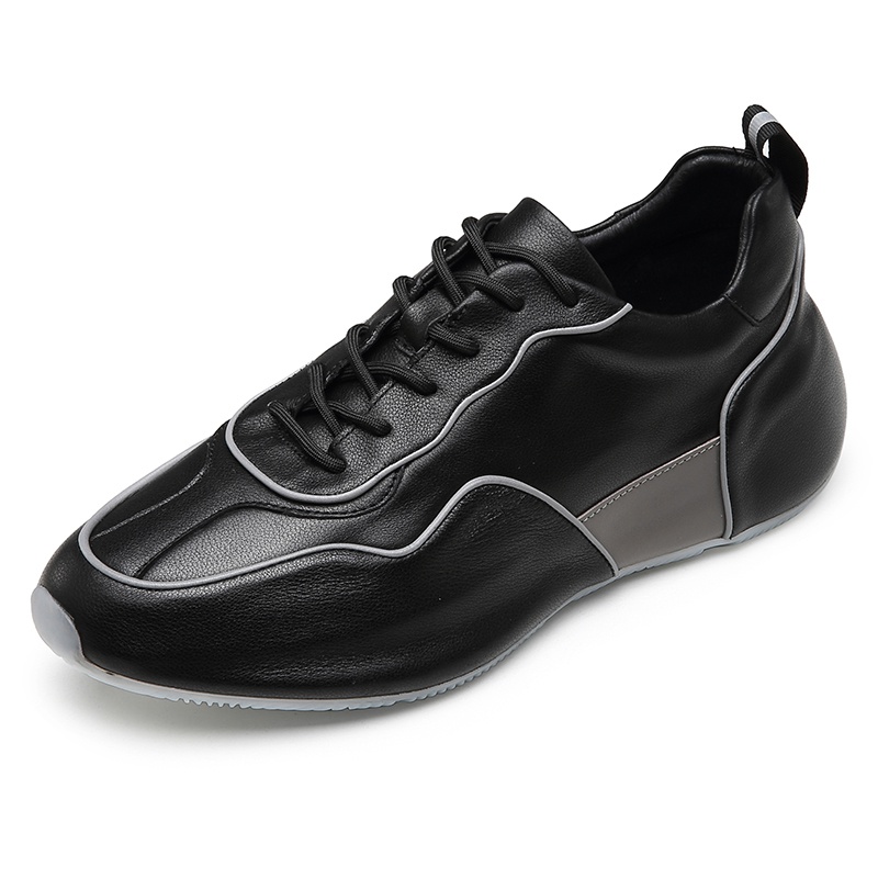 男士内增高鞋 运动鞋 内增高5CM 黑/灰 商品货号：H02ZS9181101【何金昌】