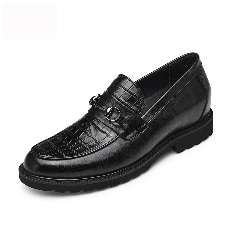 男士内增高鞋 正装鞋 内增高7CM 黑色 商品货号：H02HS18901B1【何金昌】