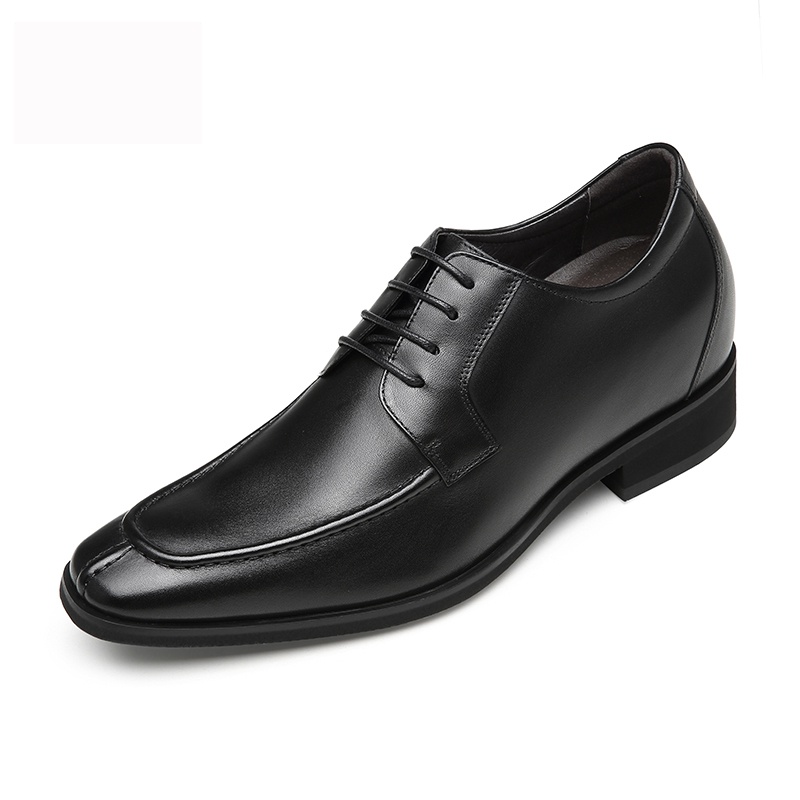 男士内增高鞋 正装鞋 内增高7CM 黑色 商品货号：H02K65B301D【何金昌】