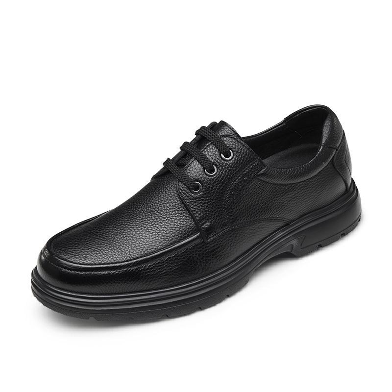 男士内增高鞋 商务休闲 内增高5CM 黑色 商品货号：H02063A011D【何金昌】