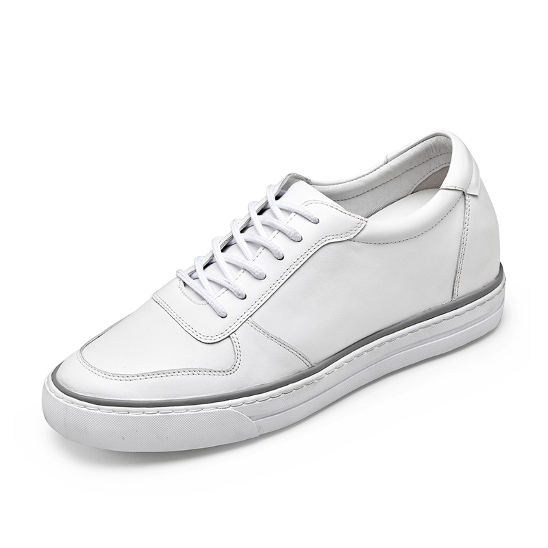 男士内增高鞋 日常休闲鞋 内增高7CM 白色 商品货号：H01C131A121D【何金昌】