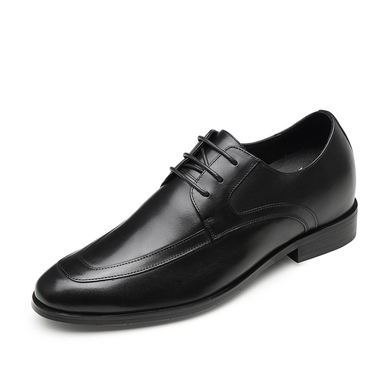 男士内增高鞋 正装鞋 内增高7CM 黑色 商品货号：H02X70A851D【何金昌】