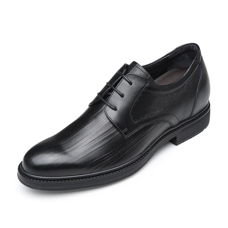 男士内增高鞋 正装鞋 内增高7CM 黑色 商品货号：H02YL111301【何金昌】