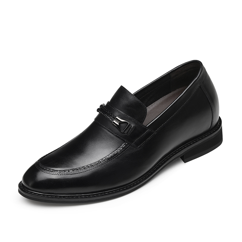 男士内增高鞋 正装鞋 内增高8CM 黑色 商品货号：H02X70B881D【何金昌】
