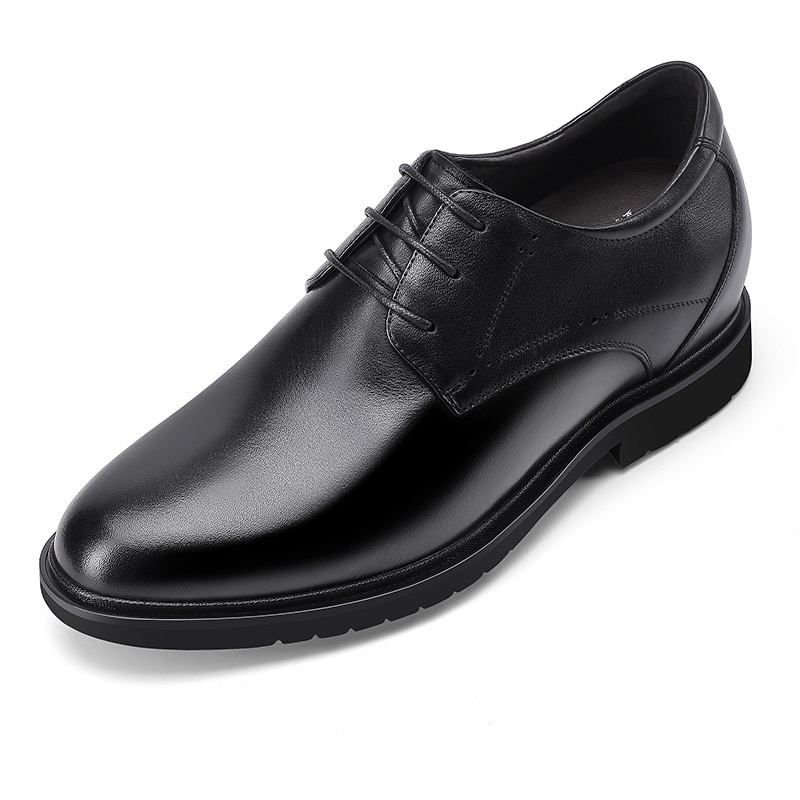 男士增高鞋 内增高正装鞋 内增高7CM 黑色 商品货号：H1HY788101【何金昌】