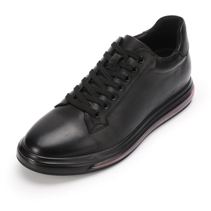 男士内增高鞋 日常休闲鞋 内增高6CM 黑色 商品货号：H1HC0630011【乐昂】