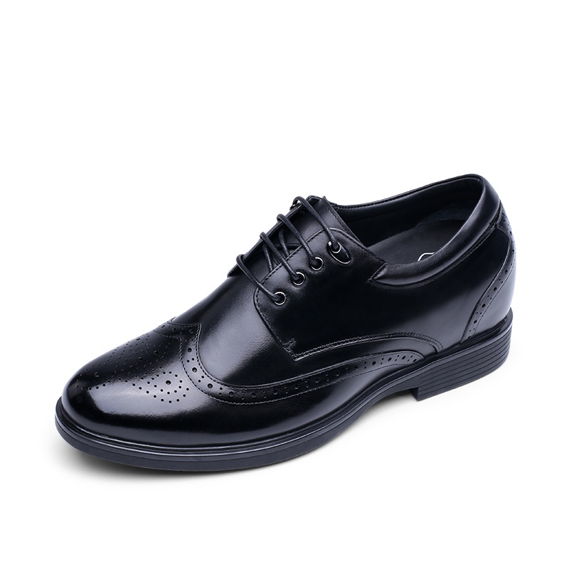 男士内增高鞋 正装鞋 内增高8CM 黑色 商品货号：H256A01-6【何金昌】
