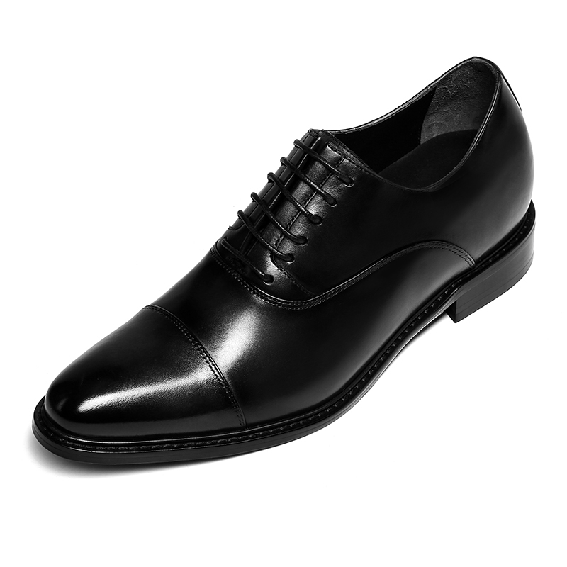 男士内增高鞋 正装鞋 内增高7CM 黑色 商品货号：HX92H38-7【何金昌】