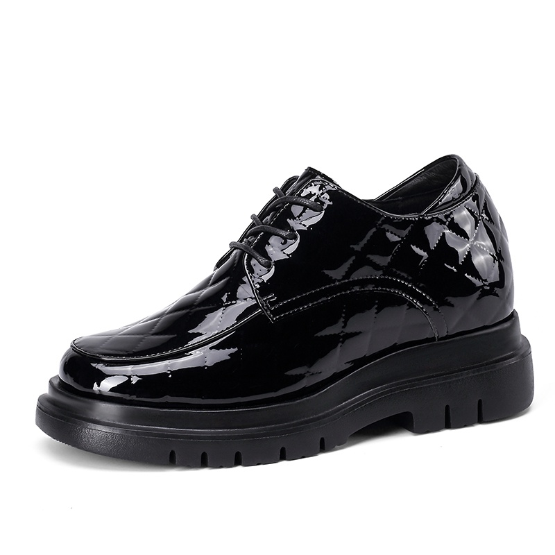 女士内增高鞋 单鞋 内增高8CM 黑色 商品货号：W1W206D0011D【赫升】