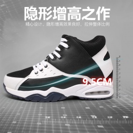 【何金昌】新款内增高运动鞋黑色增高运动男鞋增高9.5厘米