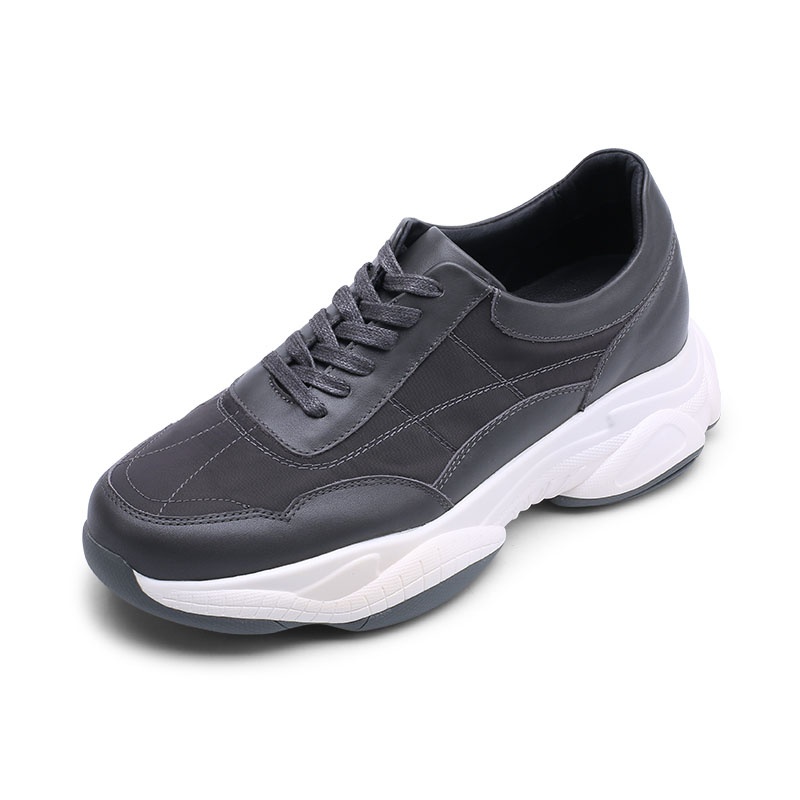 男士内增高鞋 运动鞋 内增高8CM 灰色 商品货号：H1C130D0131D【何金昌】