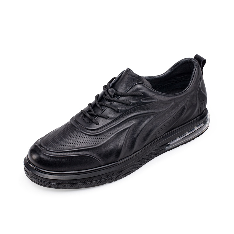 男士内增高鞋 运动鞋 内增高6CM 黑色 商品货号：H1JR2110301【何金昌】