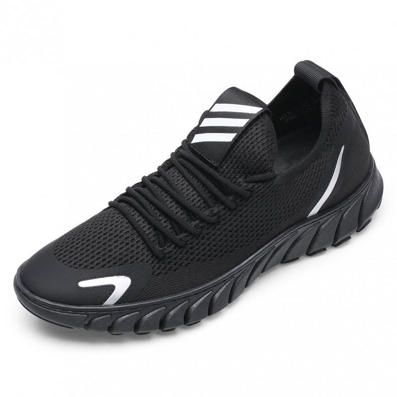 男士内增高鞋 运动鞋 内增高6CM 黑色 商品货号：H1JC2067101【何金昌】