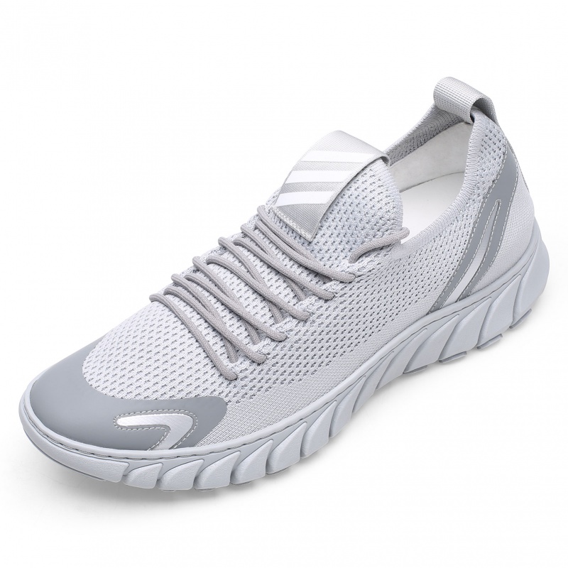 男士内增高鞋 运动鞋 内增高6CM 灰色 商品货号：H1JC2067102【何金昌】