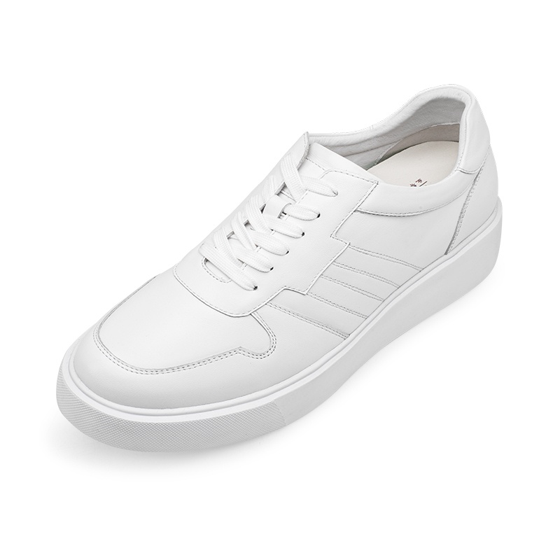 男士内增高鞋 日常休闲鞋 内增高7CM 白色 商品货号：H1C130B0691D【何金昌】