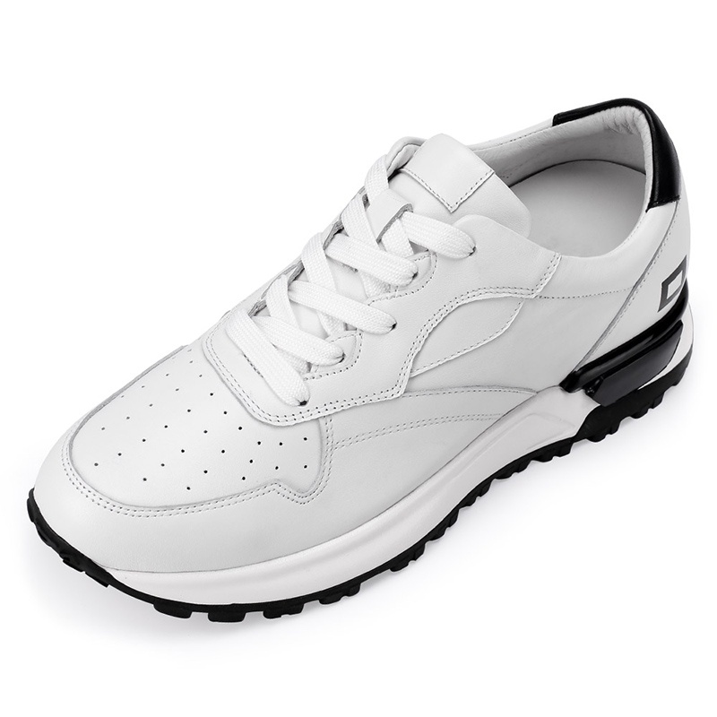 男士内增高鞋 运动鞋 内增高6CM 白色 商品货号：C1C130Z0381D【何金昌】