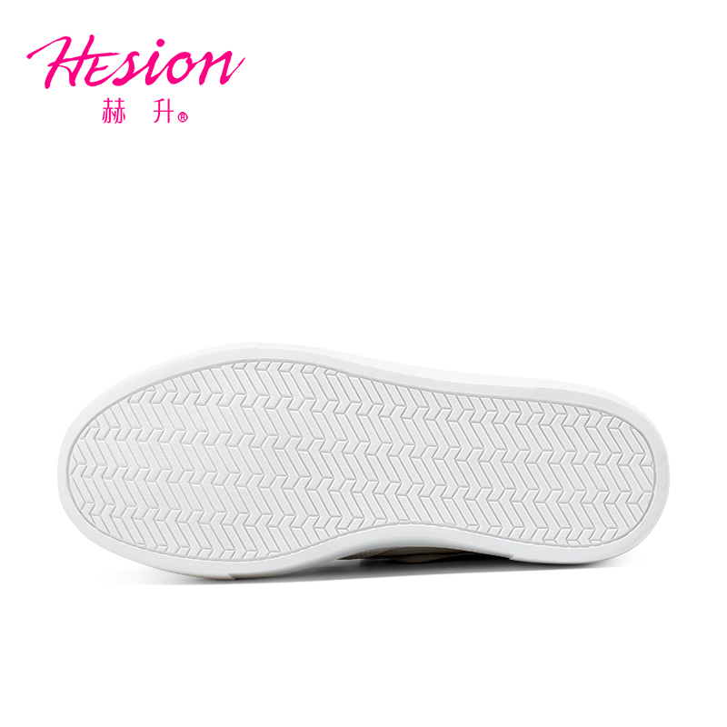 女士内增高鞋 休闲滑板鞋 内增高6CM 白色 商品货号：W2W90Y0281D【赫升】