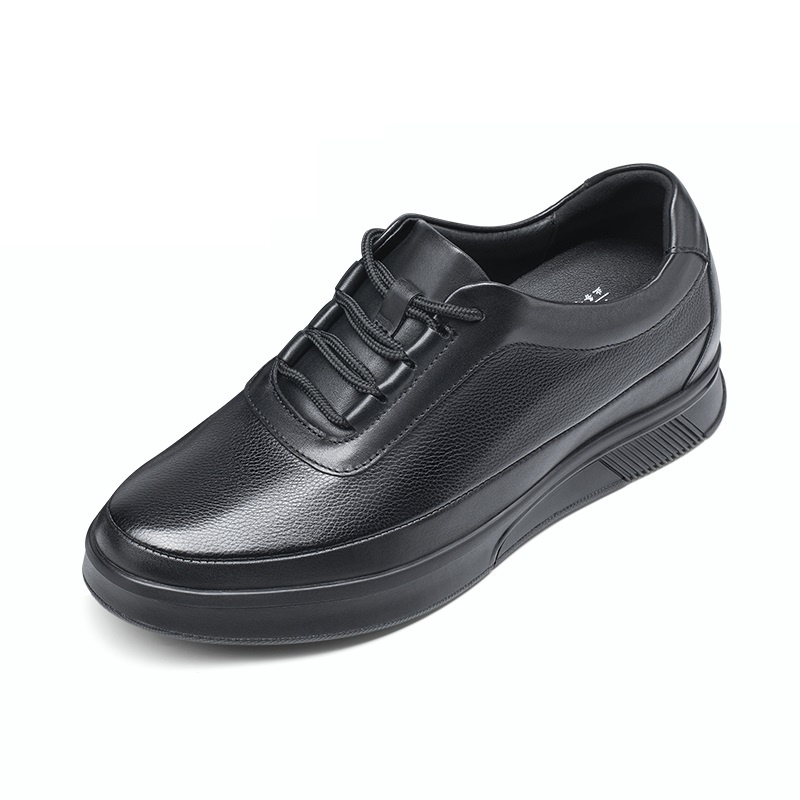 男士内增高鞋 商务休闲 内增高6CM 黑色 商品货号：H1C130E011D【何金昌】