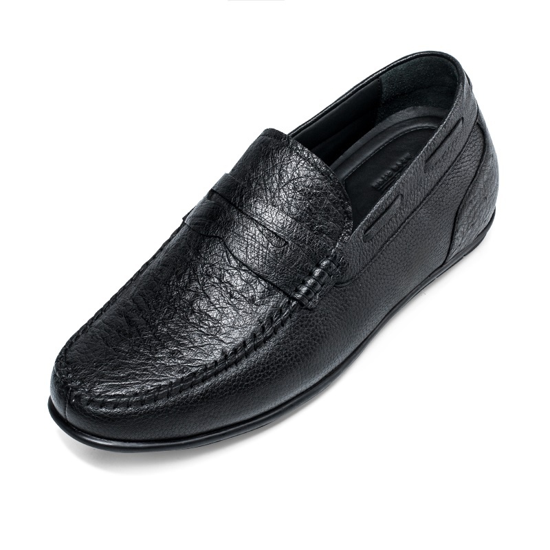  精品定制鞋 内增高6CM 黑色 商品货号：H02C40B385D【何金昌】