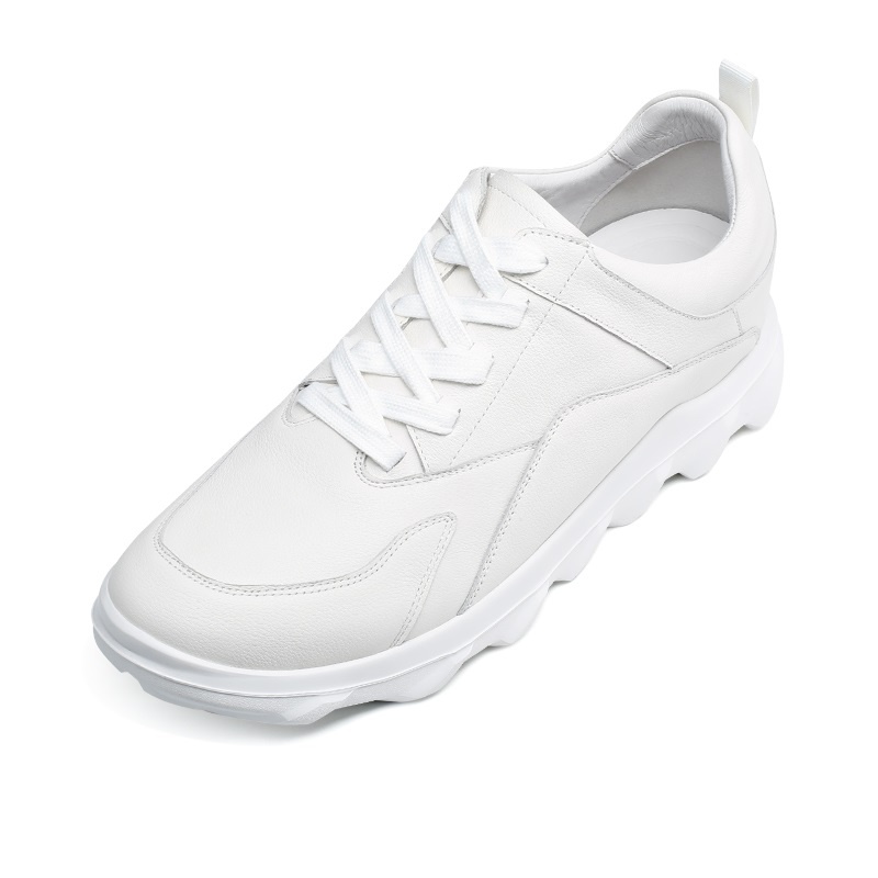 男士内增高鞋 日常休闲鞋 内增高6CM 白色 商品货号：H3C199C021D【何金昌】