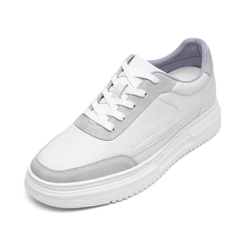 男士内增高鞋 日常休闲鞋 内增高6CM 白色 商品货号：H3JC1012132【何金昌】