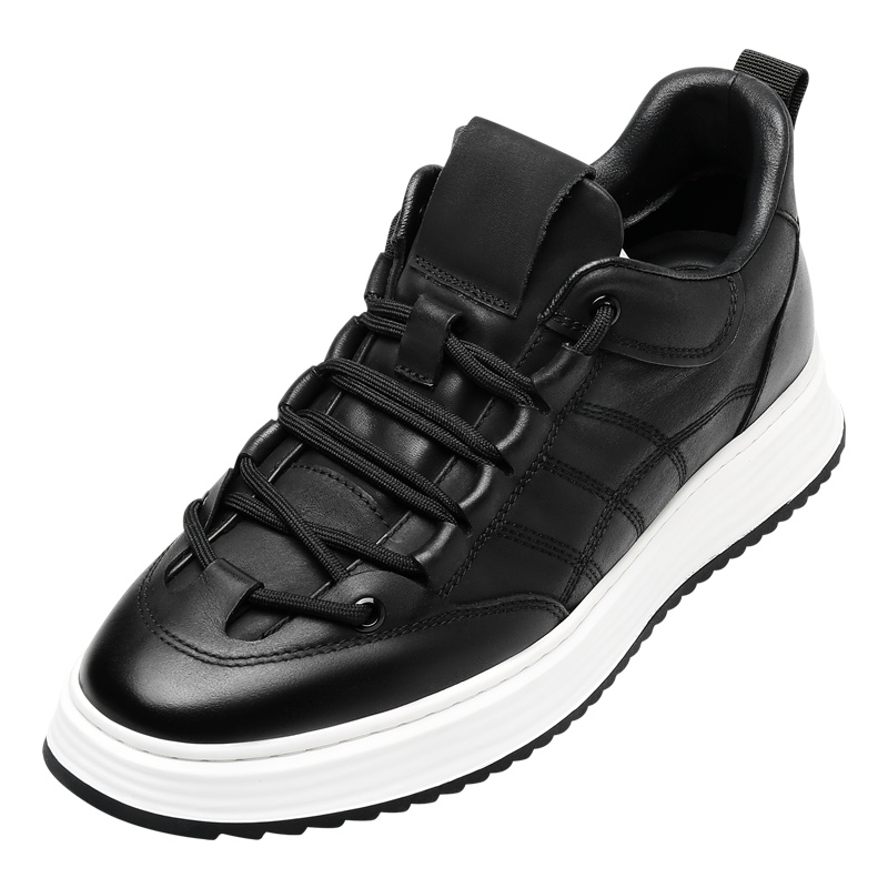 男士内增高鞋 日常休闲鞋 内增高6CM 黑色 商品货号：H3RT202332【何金昌】