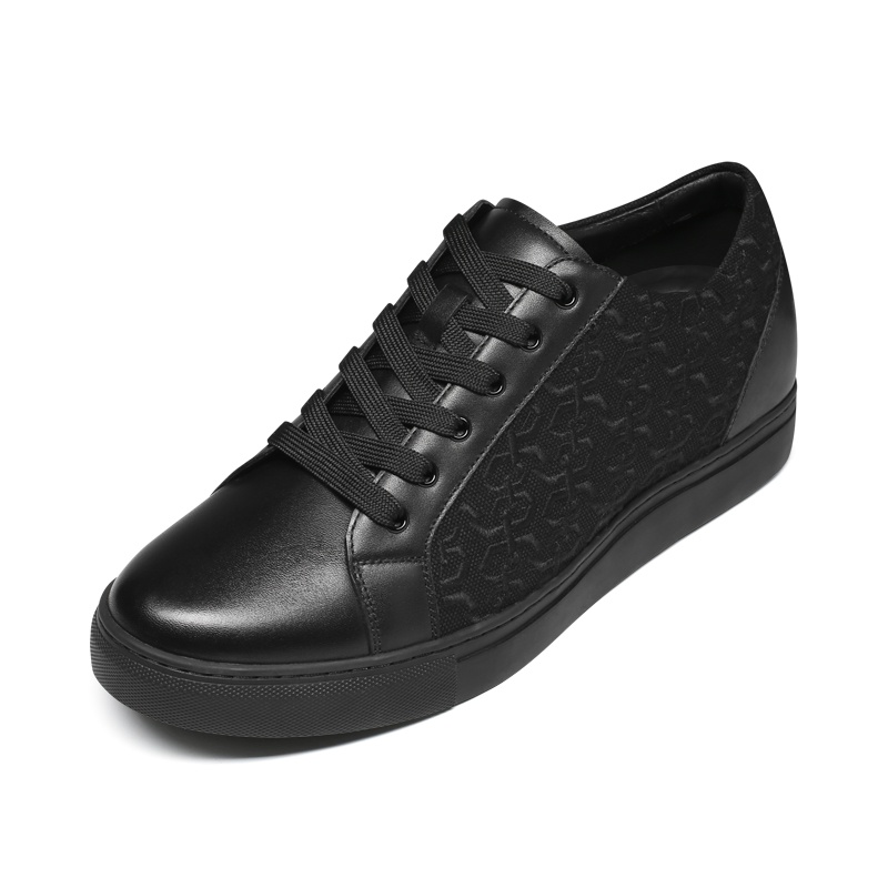 男士内增高鞋 日常休闲鞋 内增高5CM 黑色 商品货号：HC130D3081【何金昌】