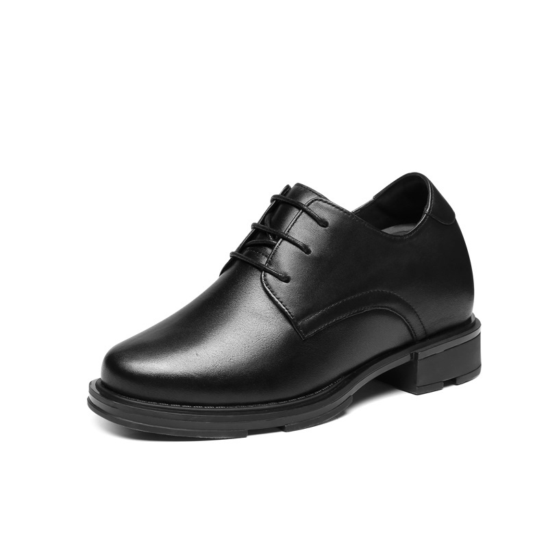 女士内增高鞋 单鞋 内增高7CM 黑色 商品货号：W91W90D592DH1【赫升】