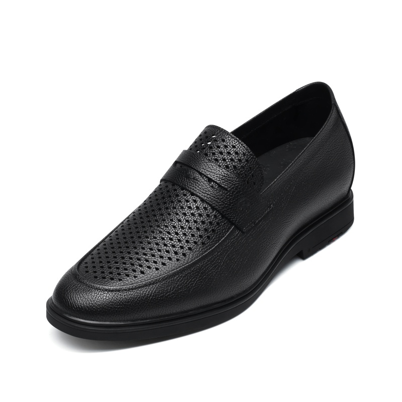 男士内增高鞋 正装鞋 内增高5CM 黑色 商品货号：H3D223C013D【何金昌】
